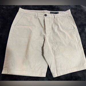 All Saints Tan Flat Front Men Shorts